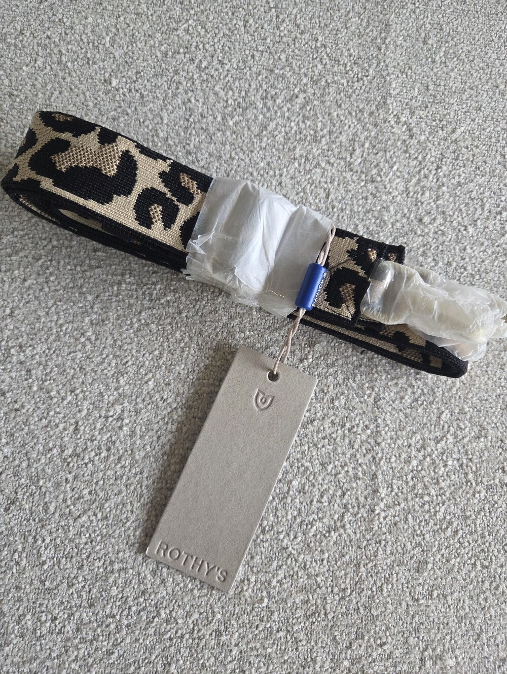 ​NWT Rothy's The Crossbody Bag Strap Desert Cat Leopard Print Adjustable